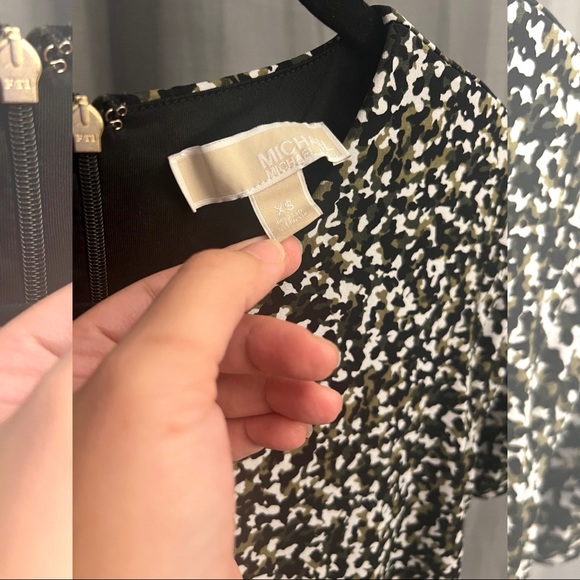 Michael Kors Camo Pencil Dress - Blk/Ivy - Picture 8 of 9